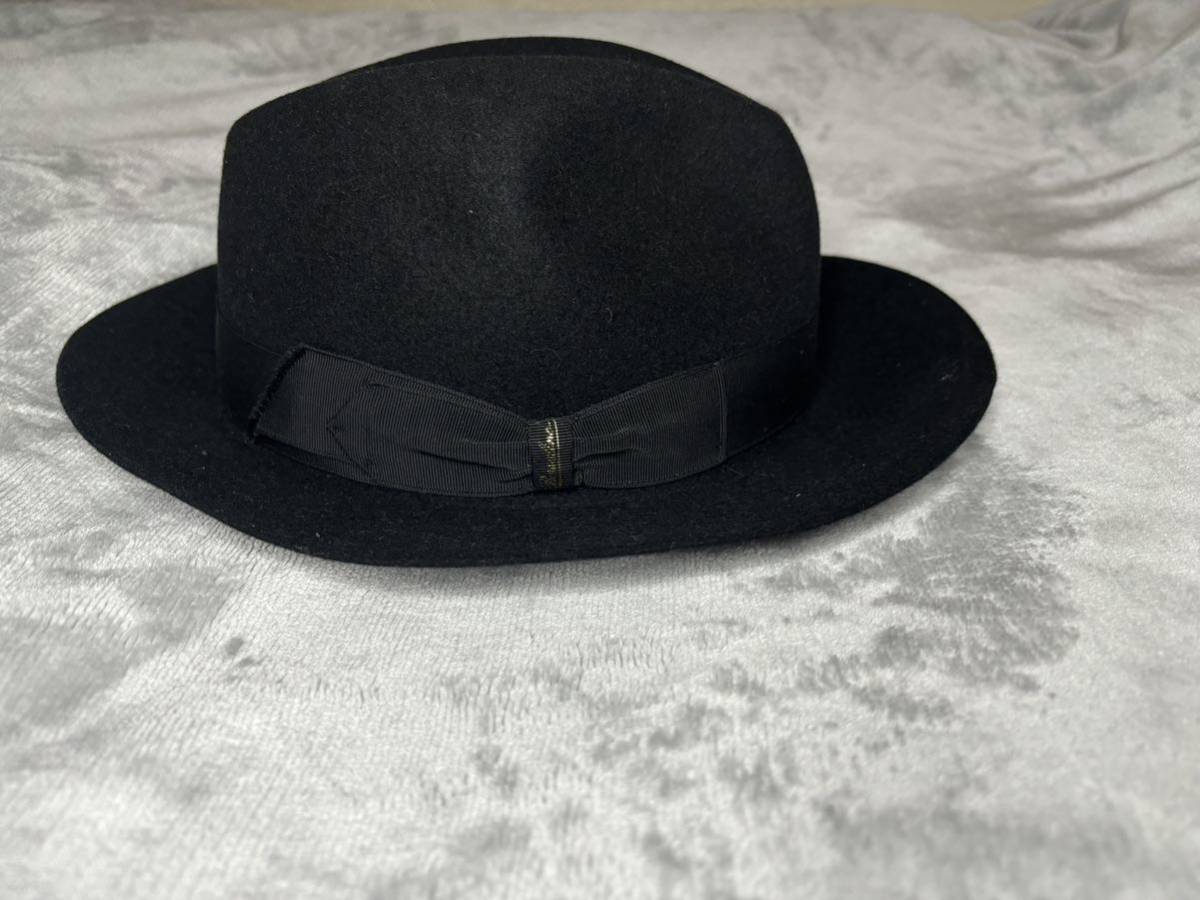 キムタク着 Borsalino ボルサリーノ イタリア製 58センチ ジョニーデップ愛用 中折れハット 美シルエット_画像2