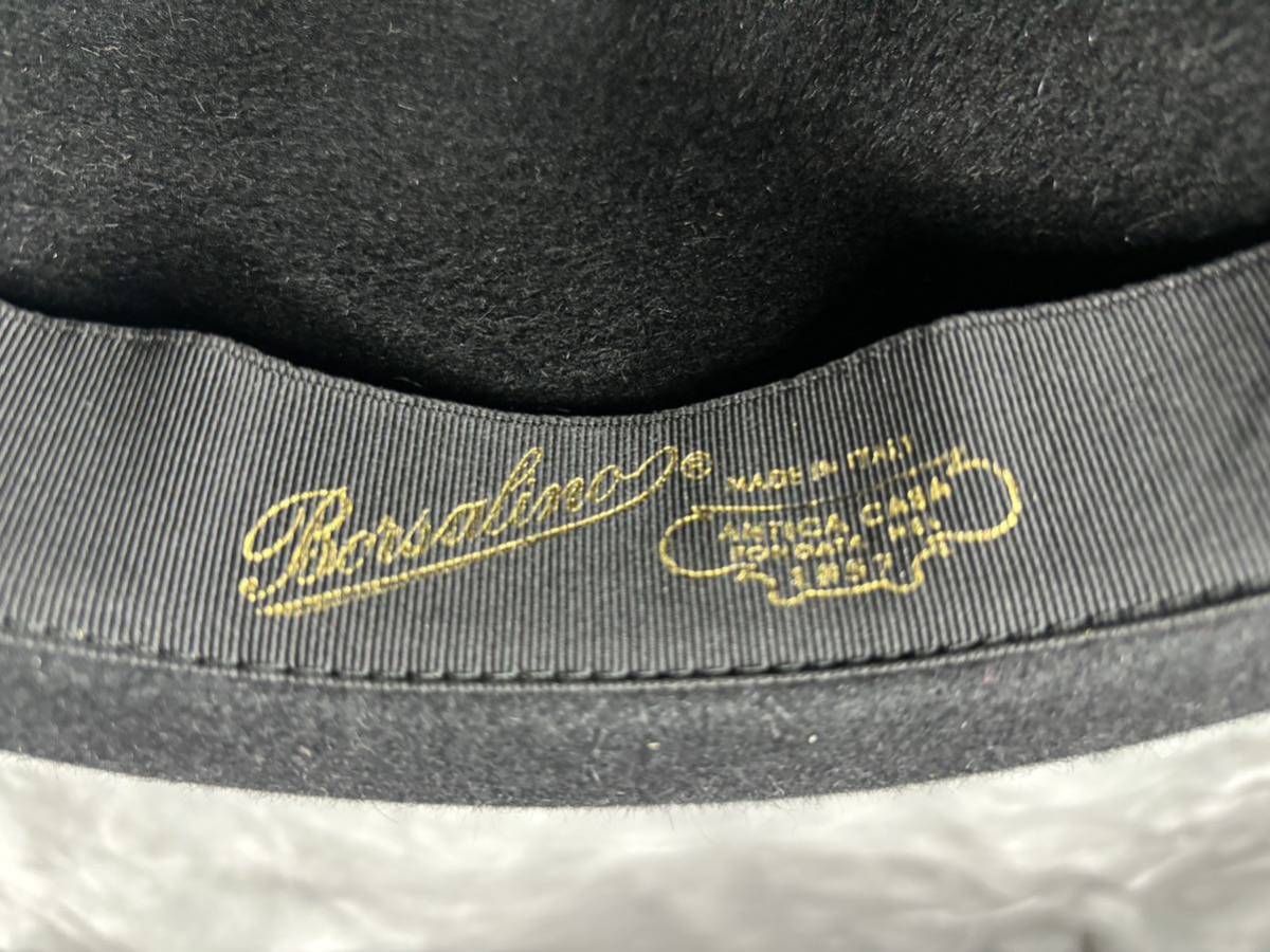 キムタク着 Borsalino ボルサリーノ イタリア製 58センチ ジョニーデップ愛用 中折れハット 美シルエット_画像6