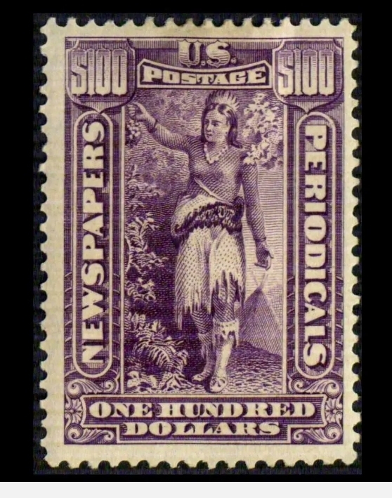 アメリカ 1895年 100ドル 未使用切手 mint OG LH