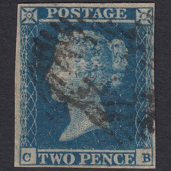  England Britain 1840 year 2 pence used . stamp creel Tria 