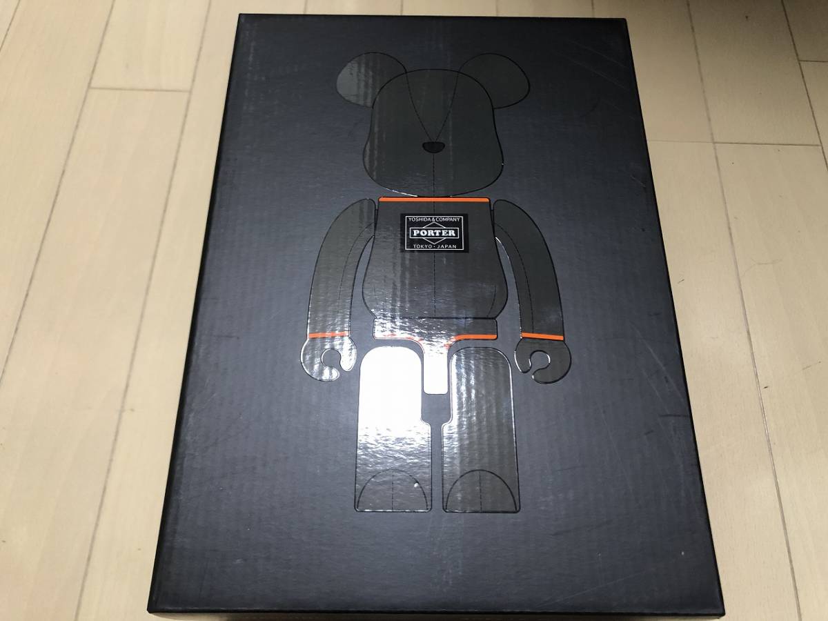 未開封品 MEDICOM TOY x PORTER TANKER ベアブリック ブラック 400% ポーター タンカー BE@RBRICK メディコムトイ_画像1