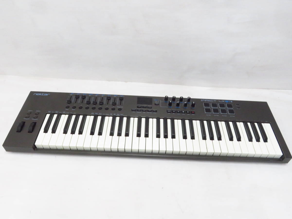gk41 160) ジャンク Nektar Technology IMPACT LX61+ MIDIコントローラー 61鍵 鍵盤 キーボード _画像1