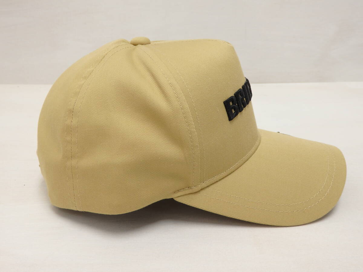 mf64) BRIEFING BASIC FRONT PANEL CAP ブリーフィング ロゴ刺繍 キャップ 帽子 ベージュ　ゴルフウェア FREE BRG223M59_画像3