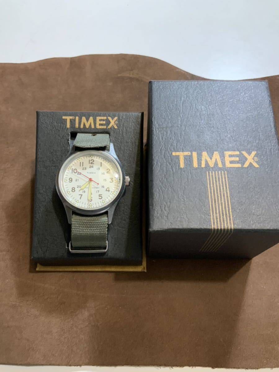 デッドストック新品未使用　TIMEX for J.CREW VINTAGE FIELD ARMY WATCH - OLIVE ミリタリーウォッチ電池有り即使用可能_画像2