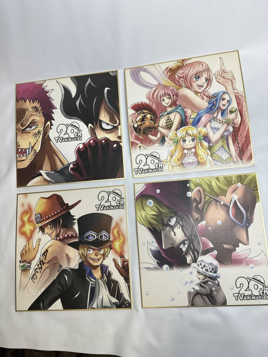 ONE PIECE ワンピース 一番くじ スタンピード メモリアル色紙 4枚_画像1