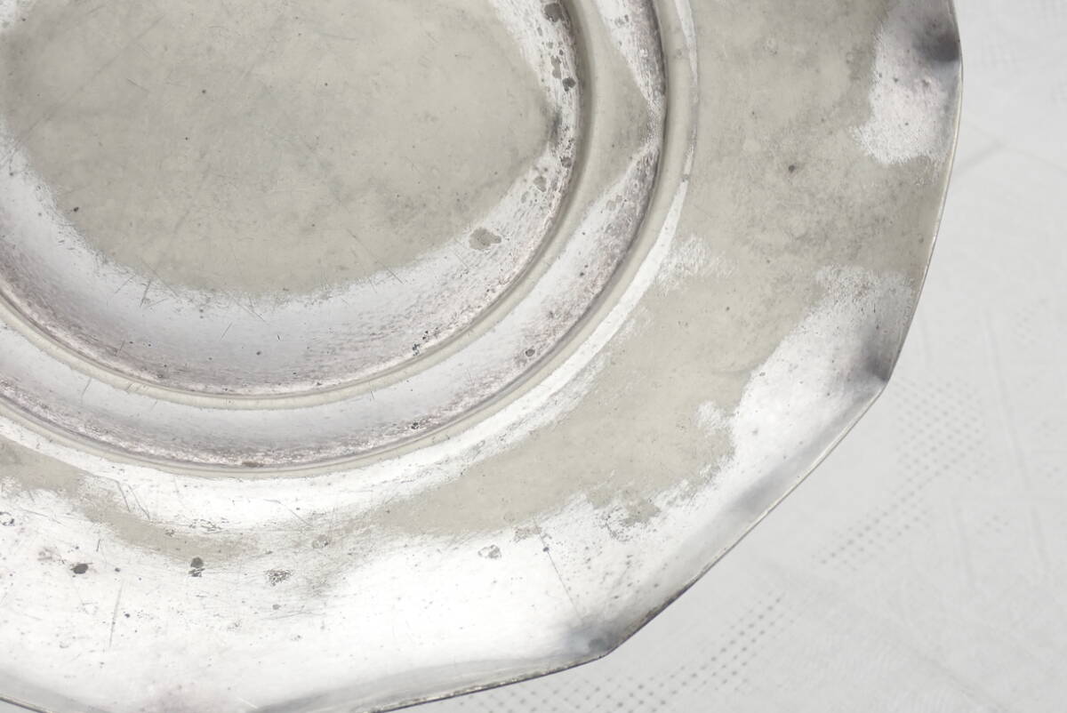 JOHN COLLYER & CO LTD 英国アンティーク Silver EPNS シルバープレート ボンボンディッシュ キャッシュトレイ 菓子皿 23㎝ イギリス製の画像2