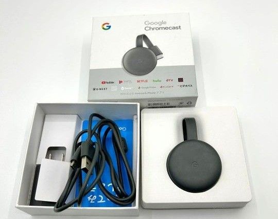 Google Chromecast GA00439-JP グーグルクロームキャスト グーグル チャコール 第三世代 4