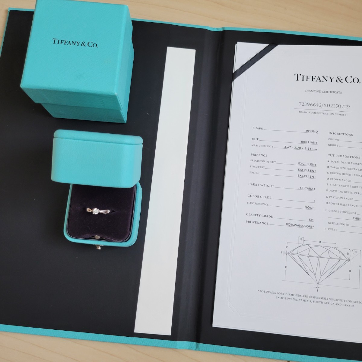  Tiffany TIFFANY&CO. is - moni - ring diamond platinum box expert evidence 