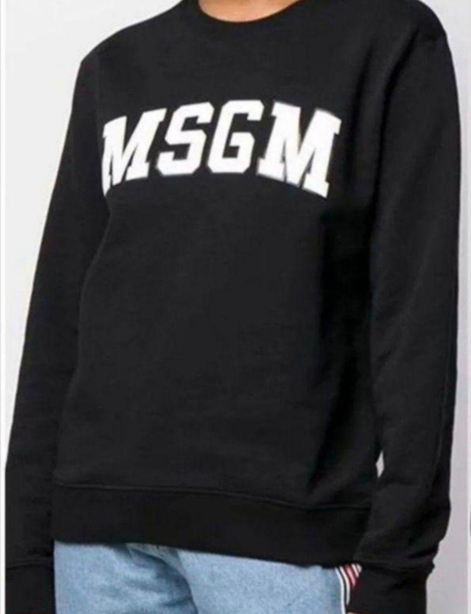 [XS]MSGM M e fibre - M sweatshirt college Logo / black 