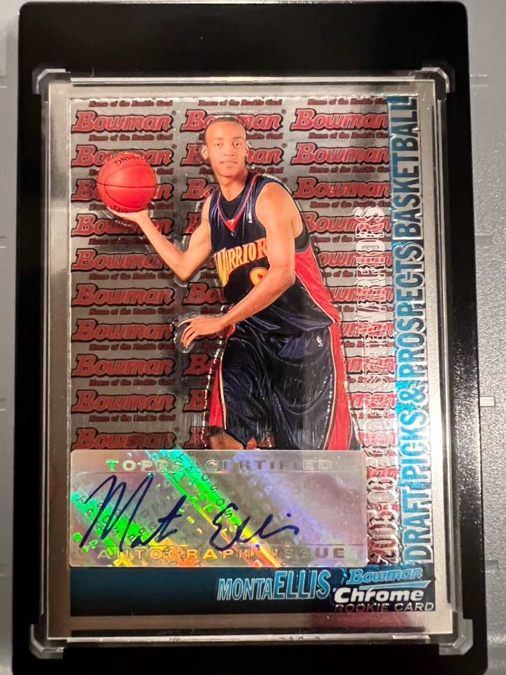 激レア/250 Rookie RC Auto Topps Chrome 2005 Monta Ellis NBA ルーキー サイン モンタ・エリス Bucks Warriors ウォリアーズ 2007 MIP_画像1