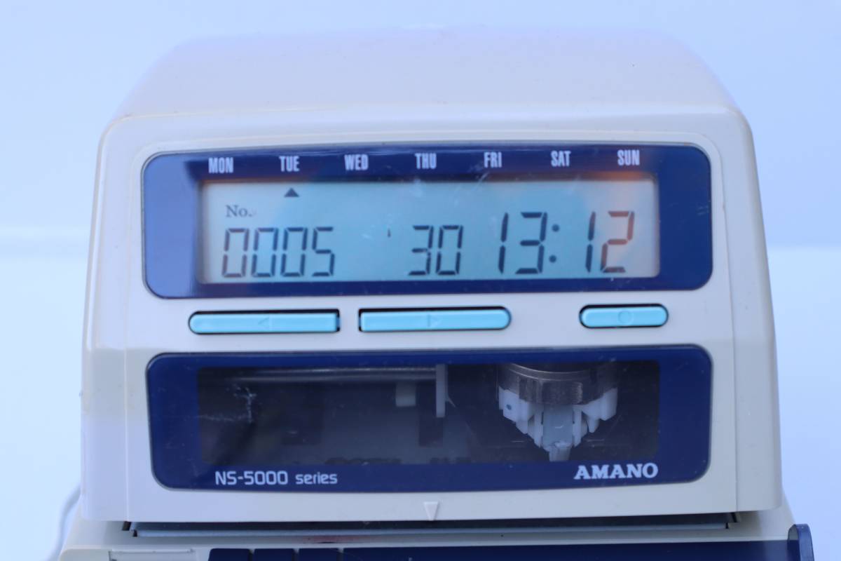 E6771 Y AMANO アマノ NS5100 タイム スタンプ レコーダー / NS-5000 series の画像2