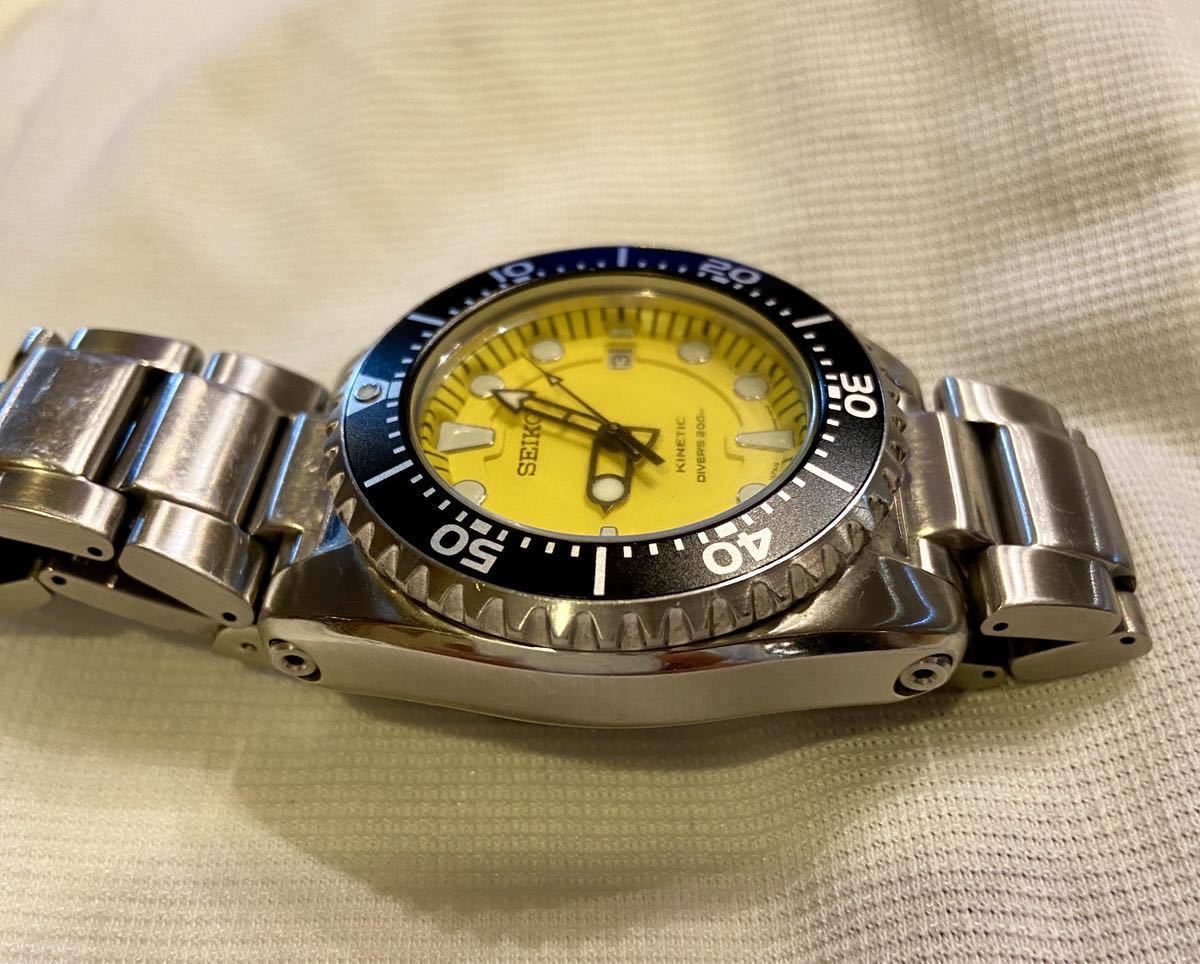 SEIKO/セイコー黄色 ダイバー スキューバ KINETIC/キネティック SEIKO/セイコー黄色 ダイバー スキューバ KINETIC/キネティック