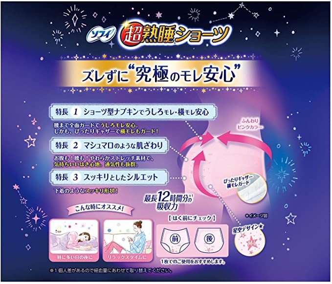 未使用 1個口未開封 新品 ソフィ 超熟睡ショーツ型ナプキン 特に多い夜用 M-Lサイズ ※バラ売り 1枚のみ 外袋無_画像2