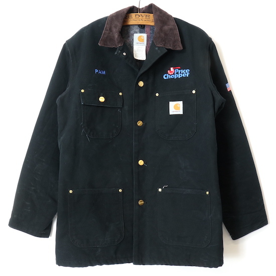 Carhartt■企業別注 ミシガンチョアコート ブラック/XL程度 90S ダック カーハート