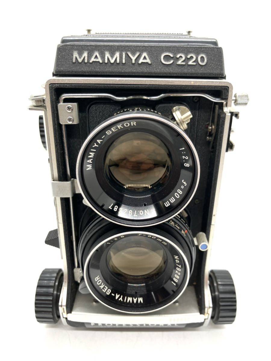 中A◇ 093 Mamiya マミヤ MAMIYA C220 PROFESSIONAL B66637 MAMIYA-SEKOR 1:2.8 f=80mm 二眼レフカメラ フィルムカメラ 中古品_画像2