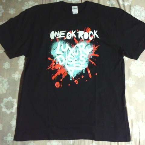 ONE OK ROCK LUXURY DISEASE JAPAN TOUR DOME ハート Tシャツ ブラック XL 2023 ワンオクロック ワンオク ドーム ライブ ロック バンT 限定_画像1