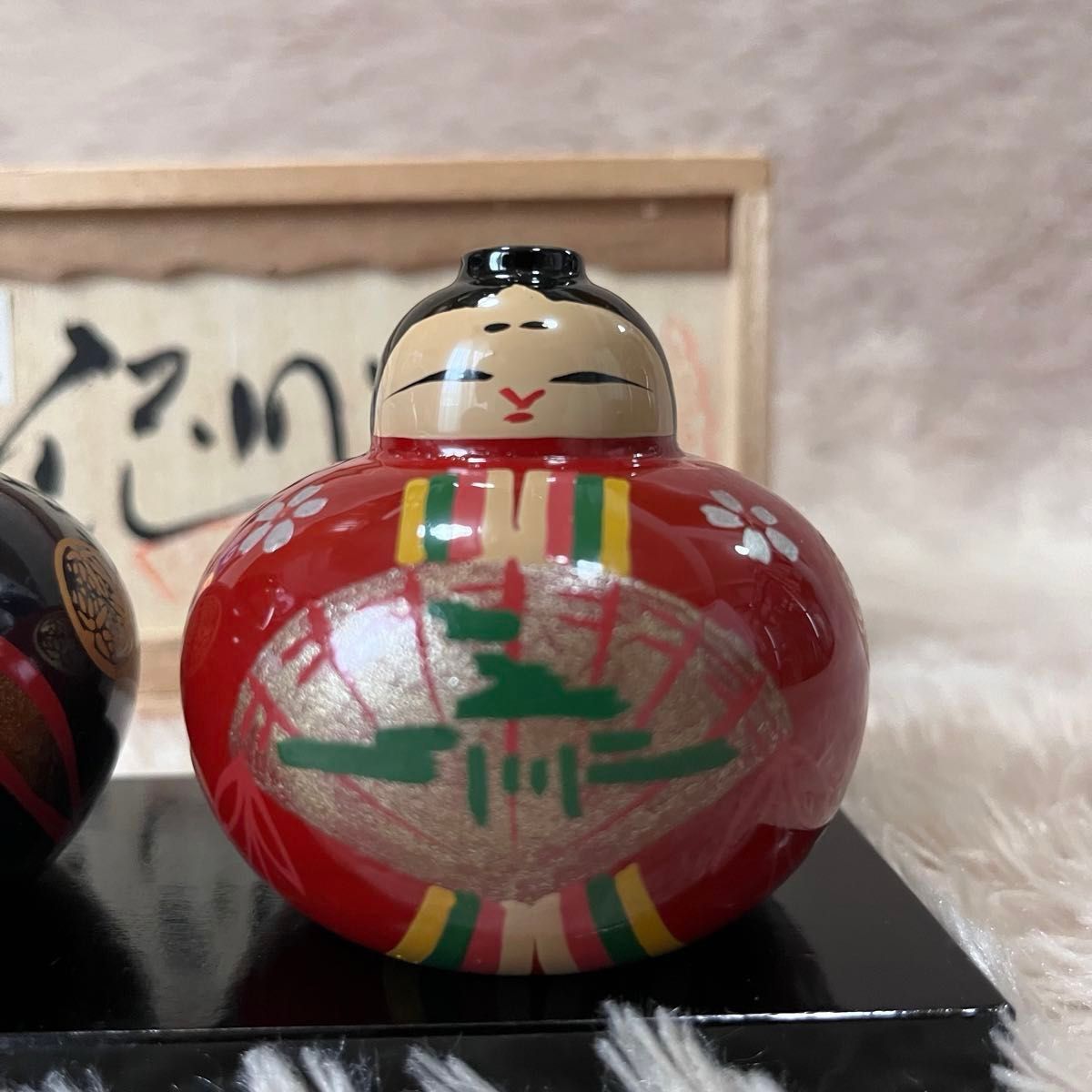 本漆塗 紀州雛 宗家 寺下 三代目 池島史郎作 漆器ひな人形 工芸