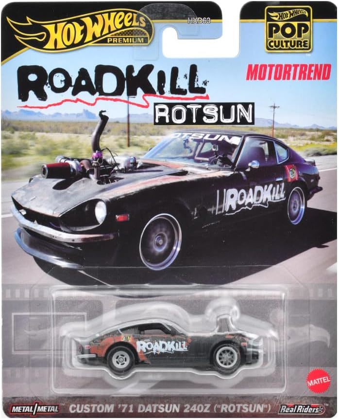 即決!2024 ホットウィール ポップカルチャー ☆ カスタム '71 ダットサン 240Z ロードキル ロットサン ROADKILL モータートレンド_画像1