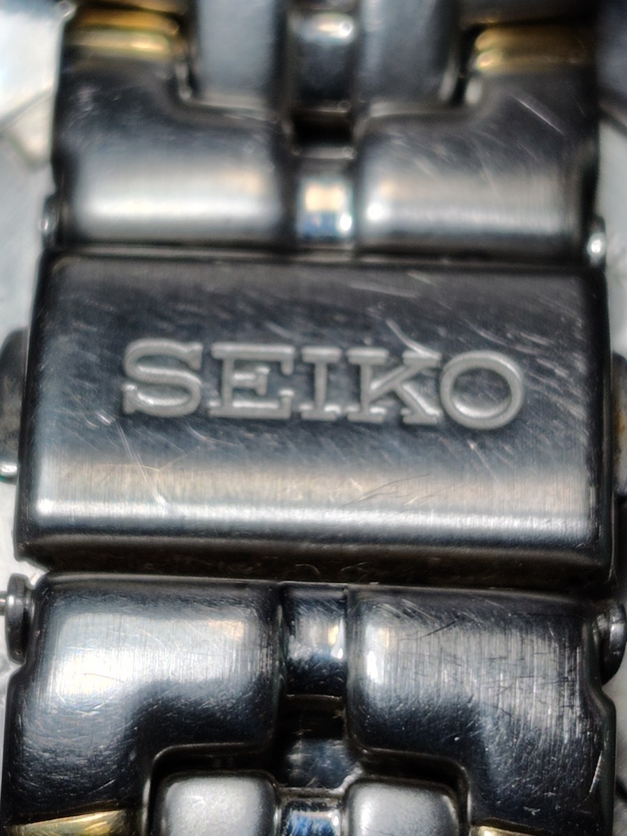 SEIKO 　セイコークオーツ　デイト　メンズ 腕時計　純正ブレス　箱、取説、コマ　295 bx-6_画像7
