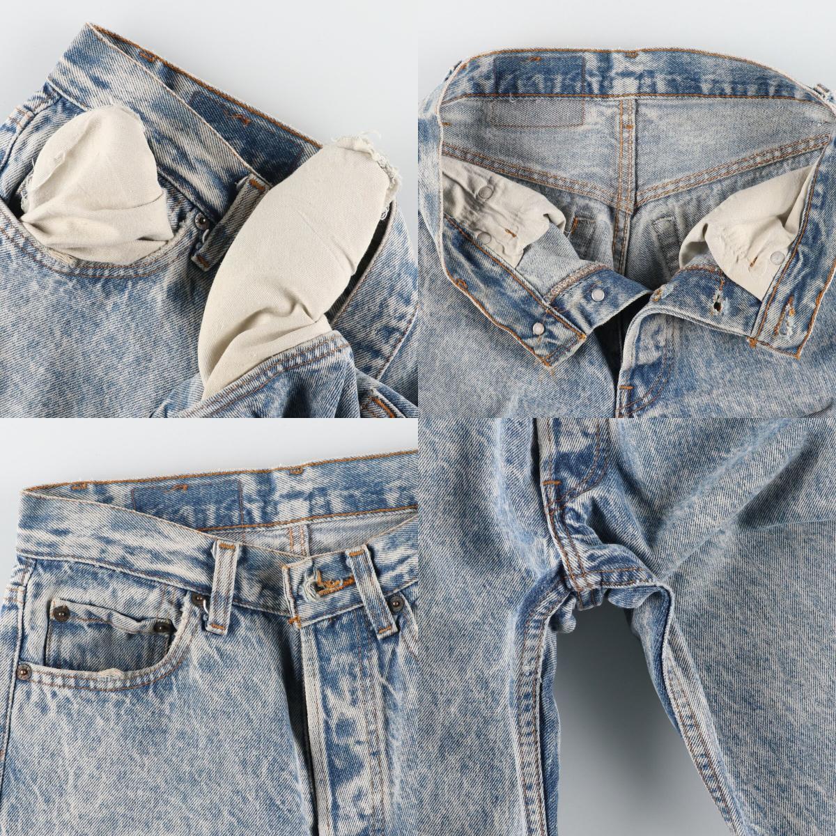 古着 80~90年代 リーバイス Levi's 501-0109 ケミカルウォッシュ ストレートデニムパンツ USA製 レディースM(w27) ヴィンテージ /evb004703_画像8