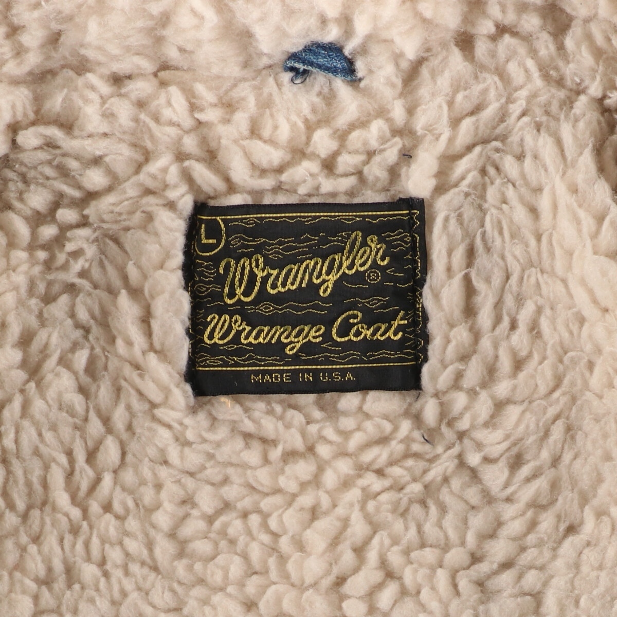 古着 70年代 ラングラー Wrangler WRANGE COAT ランチコート デニムボアジャケット USA製 メンズL ヴィンテージ /evb004327_画像4