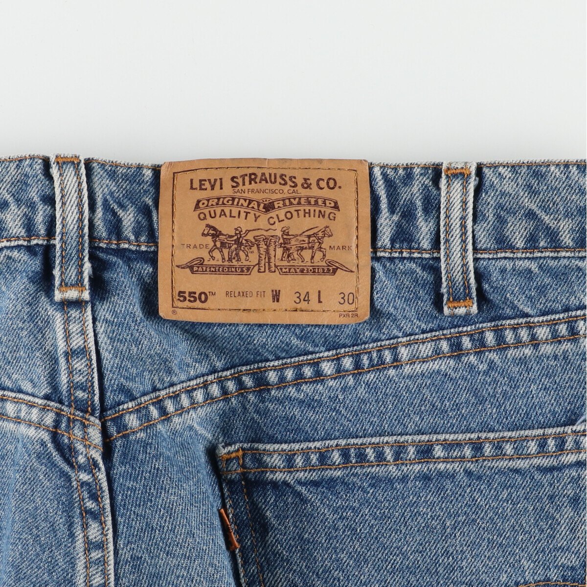 古着 リーバイス Levi's 550 RELAXED FIT リメイク テーパードジーンズ デニムパンツ メンズw34 /eaa368719_画像3