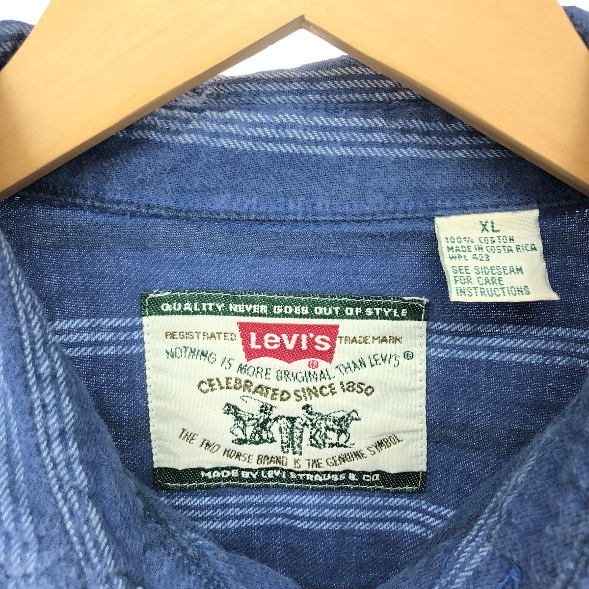 古着 リーバイス Levi's ストライプ柄 長袖 ライトネルシャツ メンズXL /eaa422713_画像3