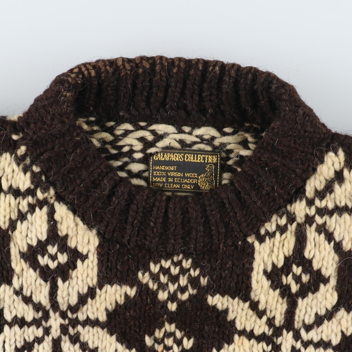 古着 GALAPAGOS COLLECTION HAND KNIT ハンドニット エクアドル ノルディックセーター メンズXL /eaa332002 【SS2403】_画像3