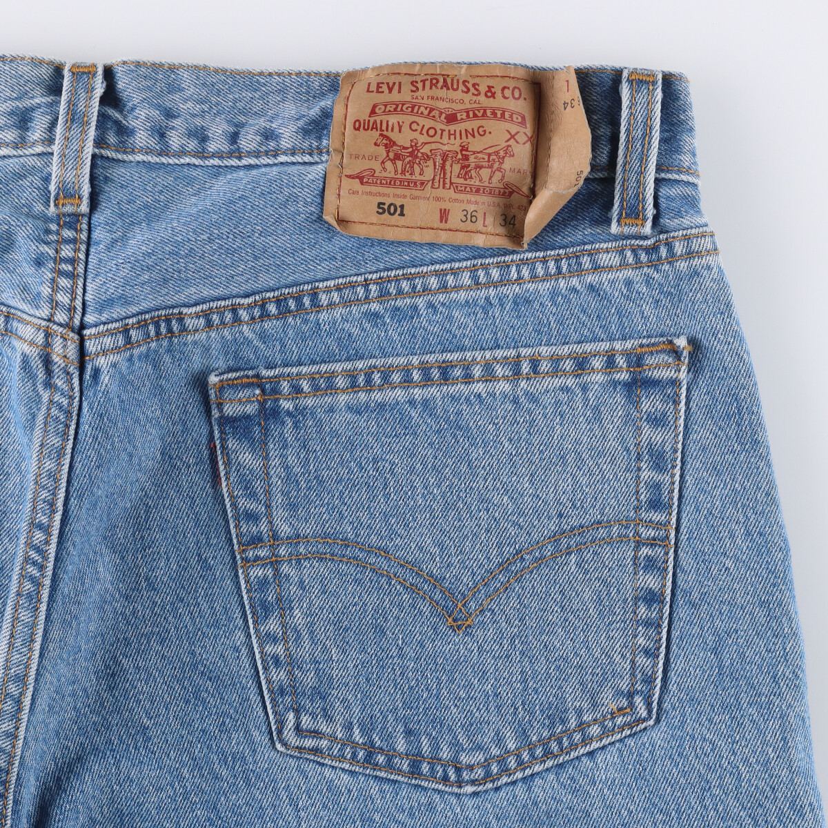 古着 90年代 リーバイス Levi's リーバイス501 ジーンズ ストレートデニムパンツ USA製 メンズw35 ヴィンテージ /eaa339449 【SS2403】_画像3