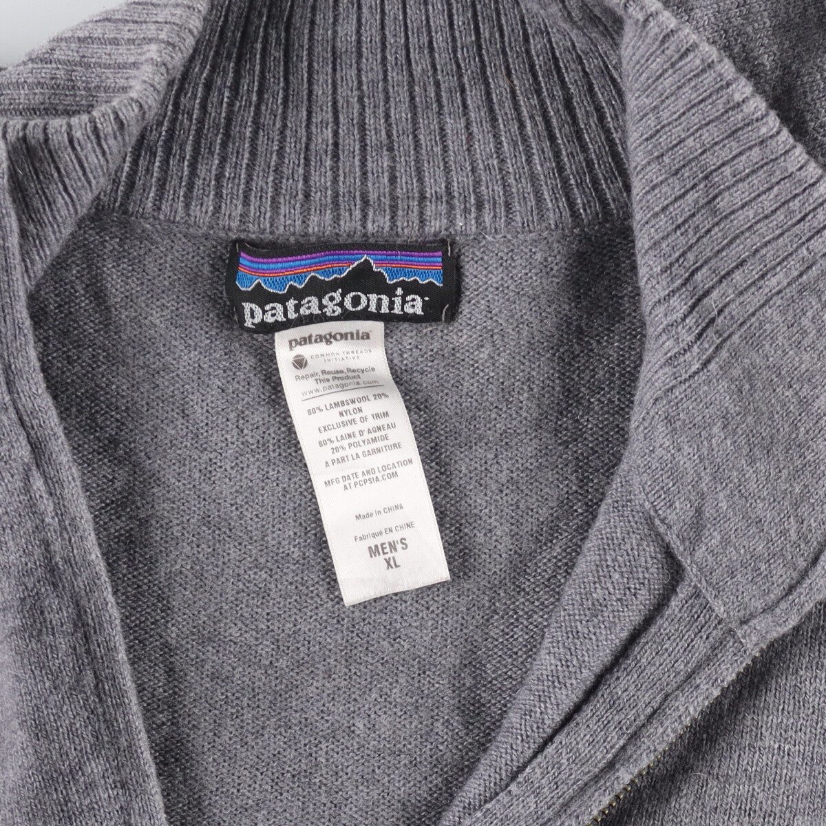 古着 12年製 パタゴニア Patagonia 50300FA12 ウールニットハーフジップセーター メンズXL /eaa340998 【SS2403】_画像3