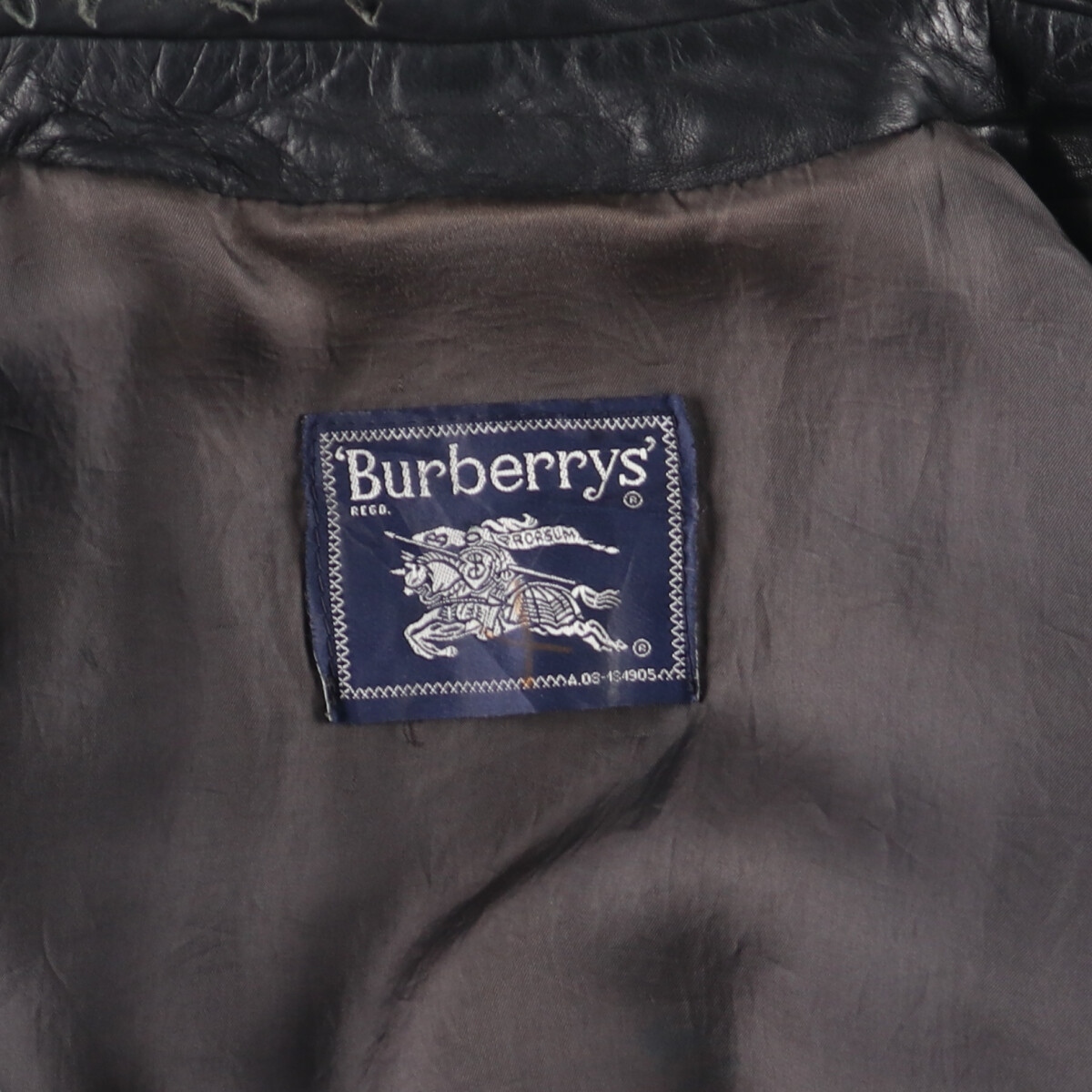 古着 ~80年代 バーバリー Burberry's レザーブルゾンタイプ スペイン製 メンズXL ヴィンテージ /evb004417_画像4