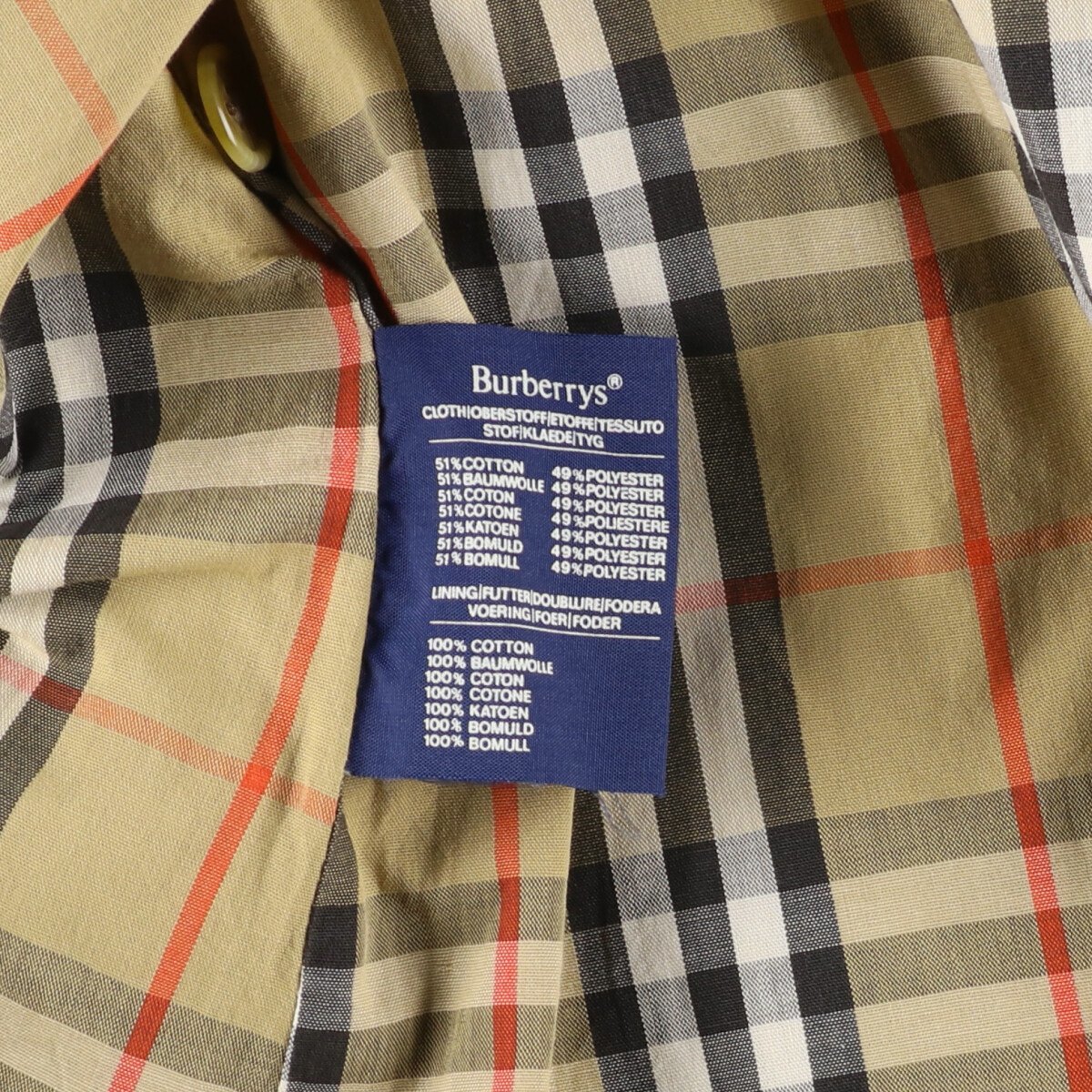 古着 80年代 バーバリー Burberry's 一枚袖 トレンチコート 英国製 レディースM ヴィンテージ /eva001377_画像4