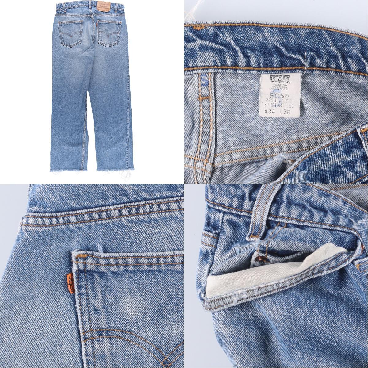 古着 90年代 リーバイス Levi's 505 オレンジタブ テーパードジーンズ デニムパンツ USA製 メンズw33 ヴィンテージ /eaa276959 【SS2403】_画像2