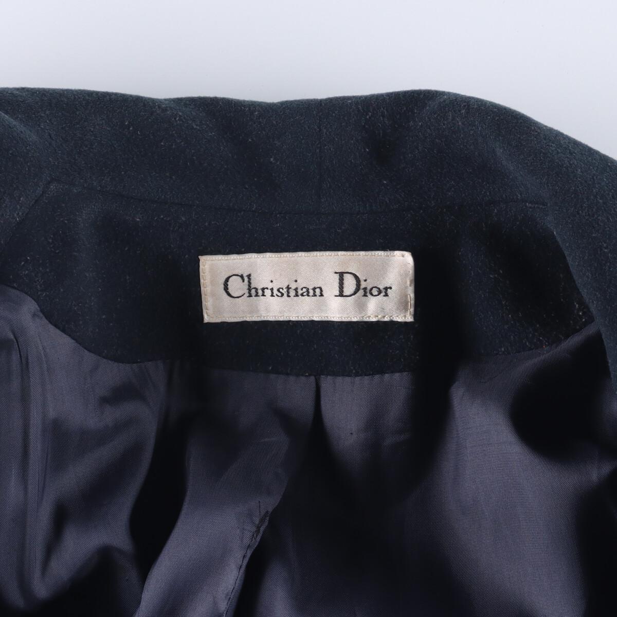 古着 クリスチャンディオール Christian Dior ウールロングコート レディースL /eaa288443 【SS2403】_画像4