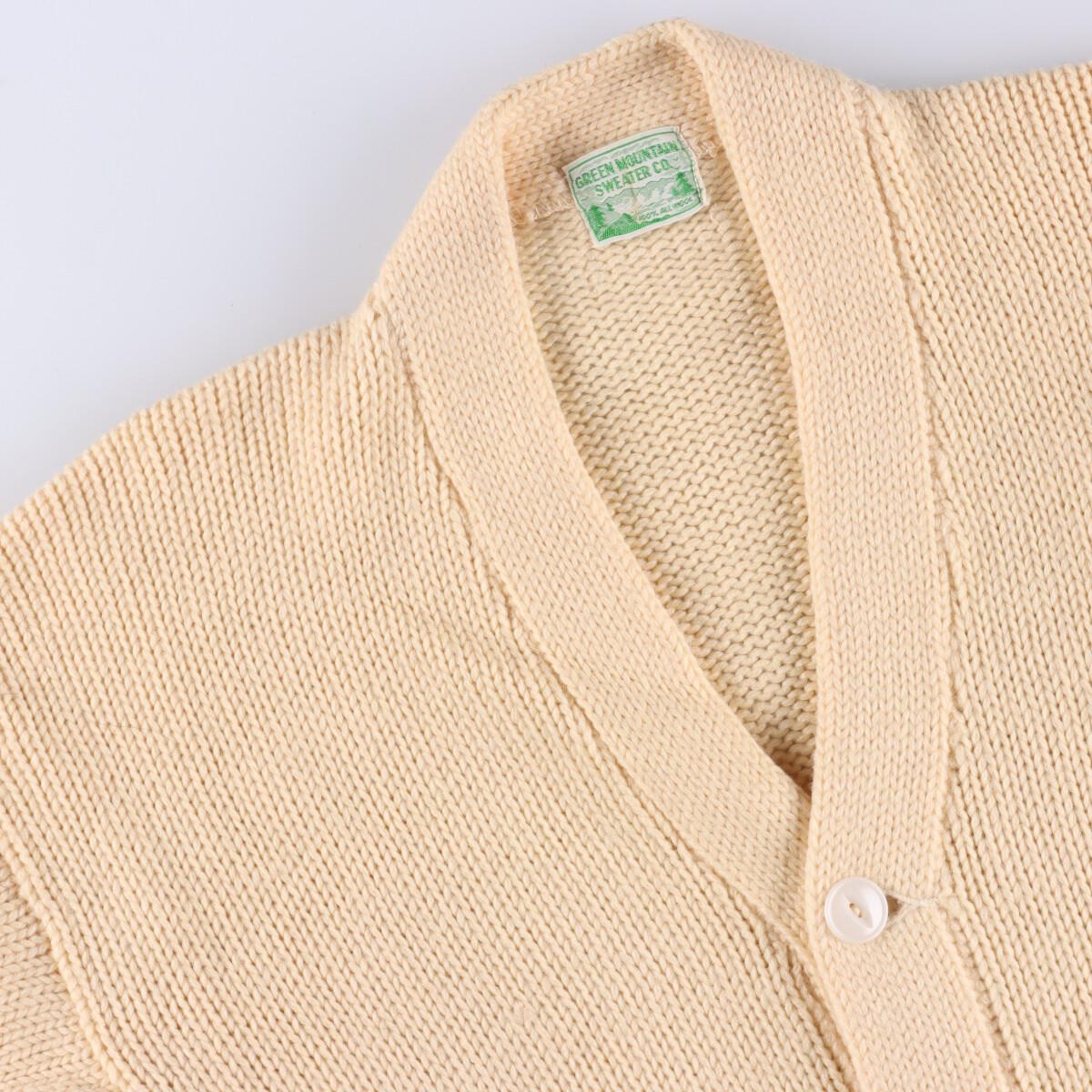 古着 50年代 GREEN MOUNTAIN SWEATER CO ウールレタードニットカーディガン メンズXL ヴィンテージ /eaa301474 【SS2403】_画像4