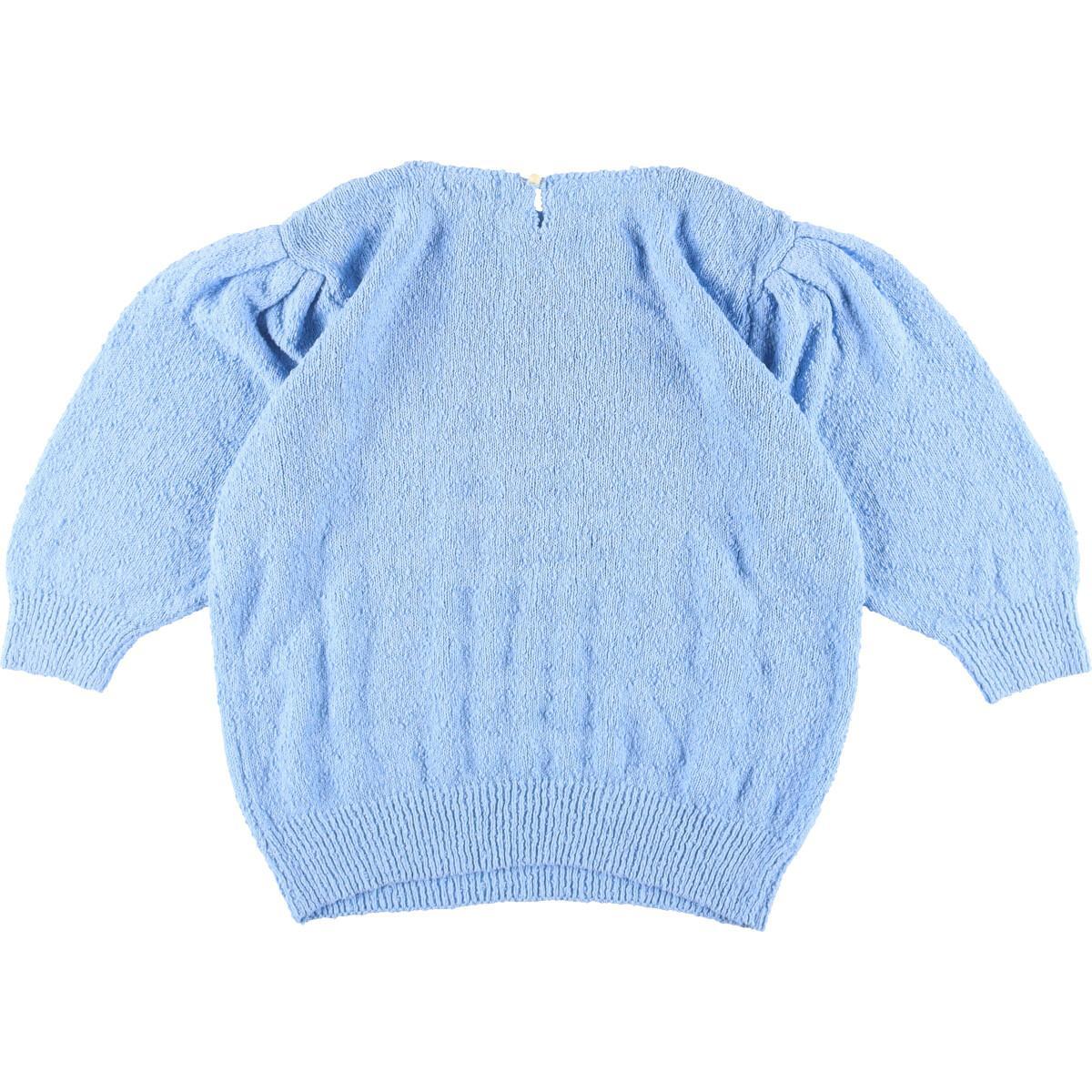 古着 Shoplg Knits 七分袖 パフスリーブ サマーニットセーター レディースL /eaa304172 【SS2403】_画像2