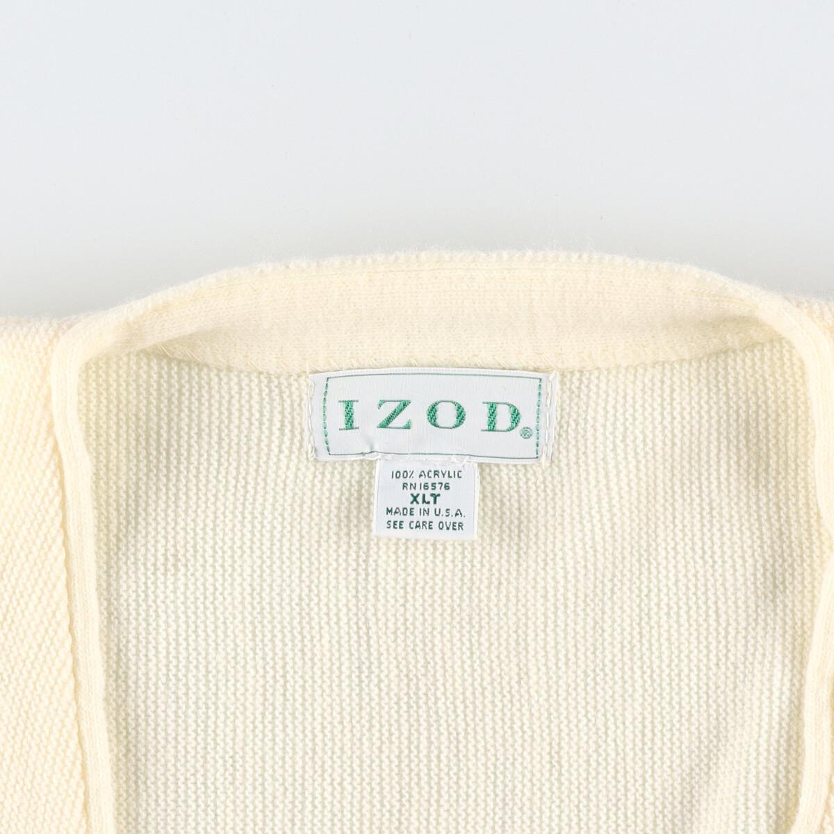 古着 IZOD アクリルニットカーディガン USA製 メンズXXL /eaa307590 【SS2403】_画像3