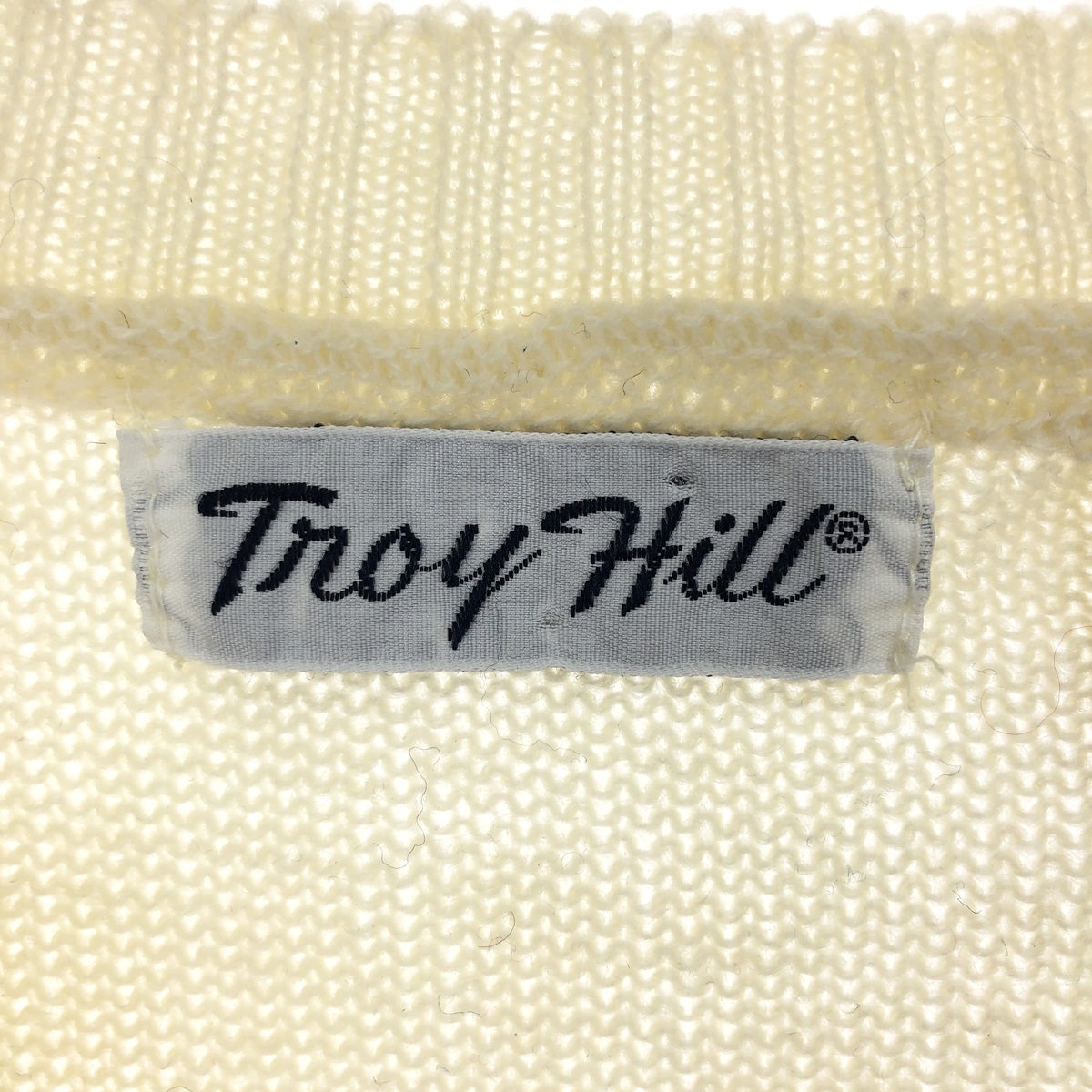 古着 TROY HILL リブ編み Vネック アクリルニットベスト メンズL /eaa353761 【SS2403】_画像3