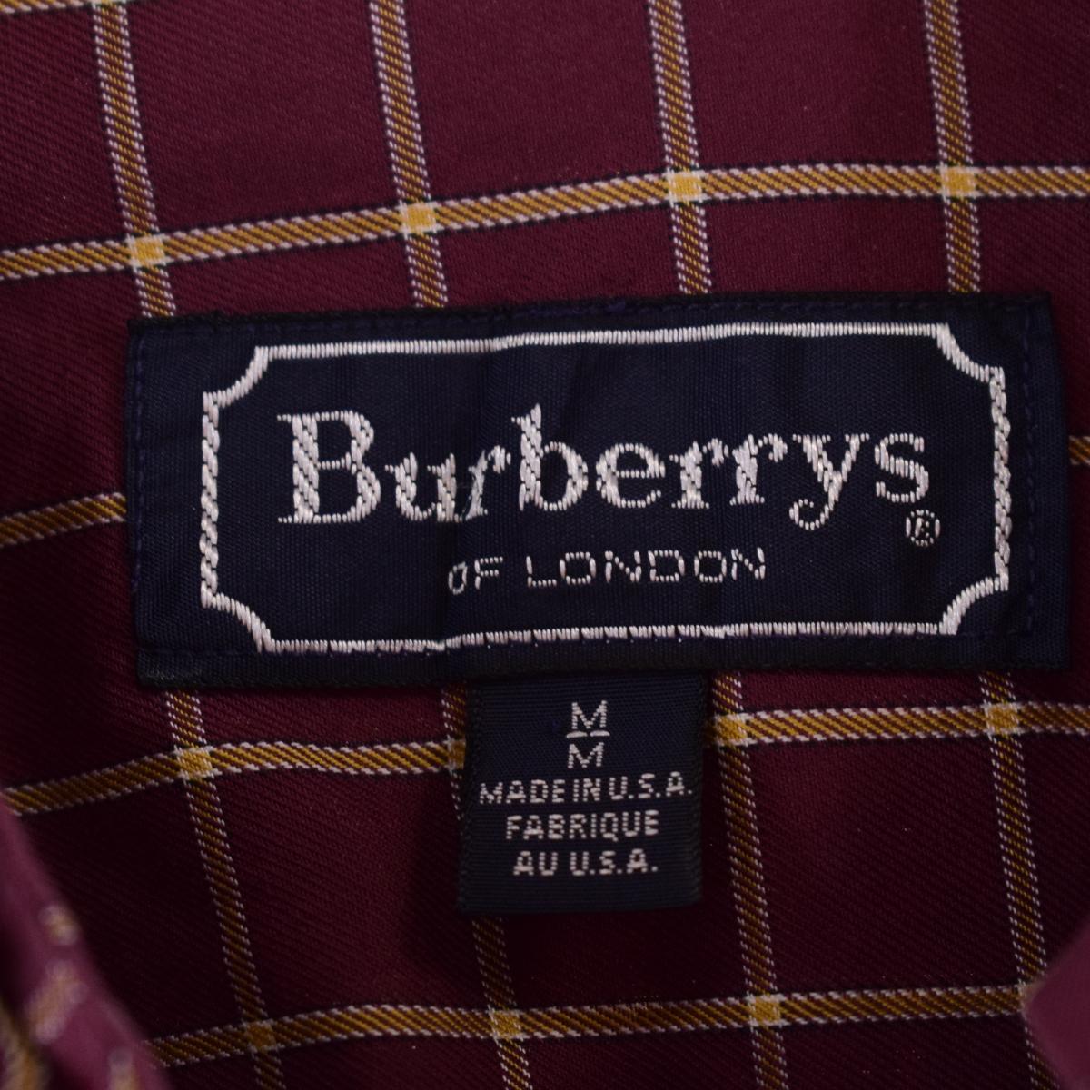 古着 バーバリー Burberry's LONDON 長袖 ボタンダウンチェックシャツ USA製 メンズL /eaa319216 【SS2403】_画像3