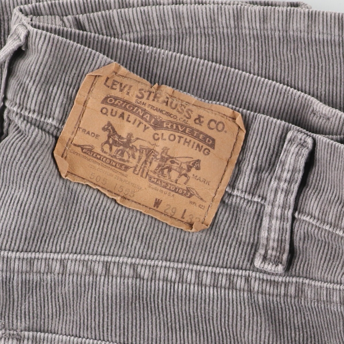 古着 80年代 リーバイス Levi's 505-1555 コーデュロイパンツ USA製 メンズw29 ヴィンテージ /eaa394534 【SS2403】_画像3