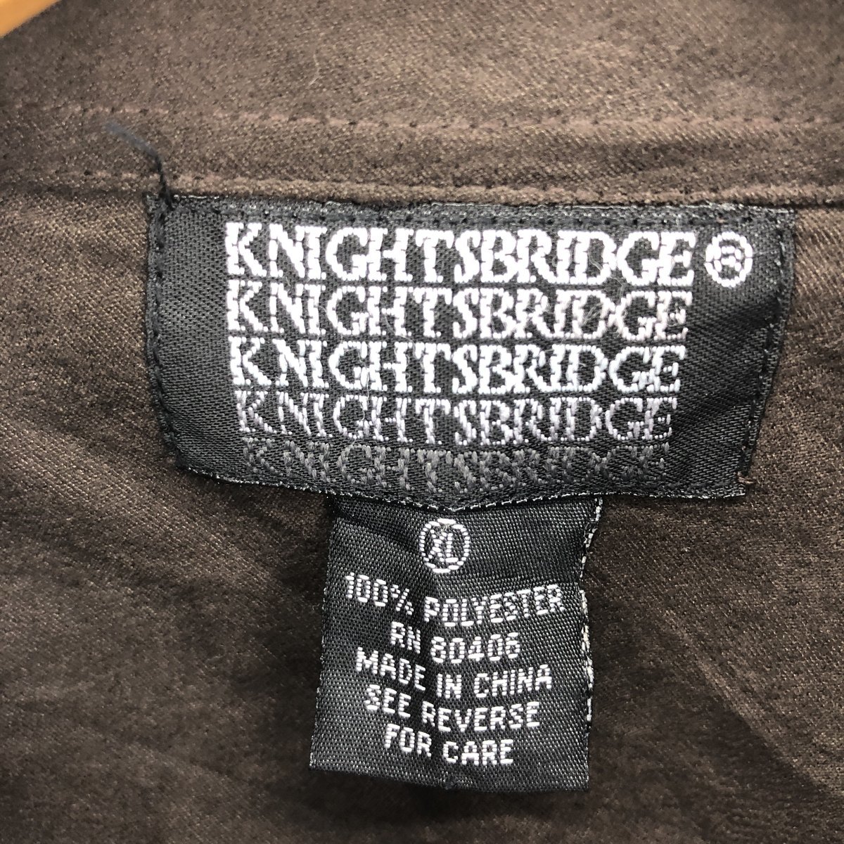 古着 KNIGHTSBRIDGE 長袖 フェイクスエードシャツ メンズXL /eaa397223 【SS2403】_画像3