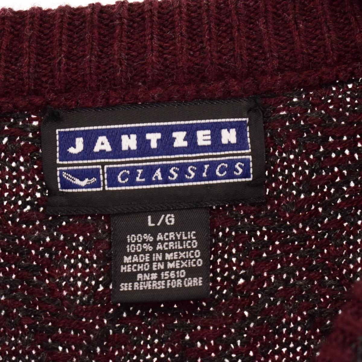 古着 ジャンセン Jantzen 総柄 アクリルニットセーター メンズL /eaa387213 【SS2403】_画像3