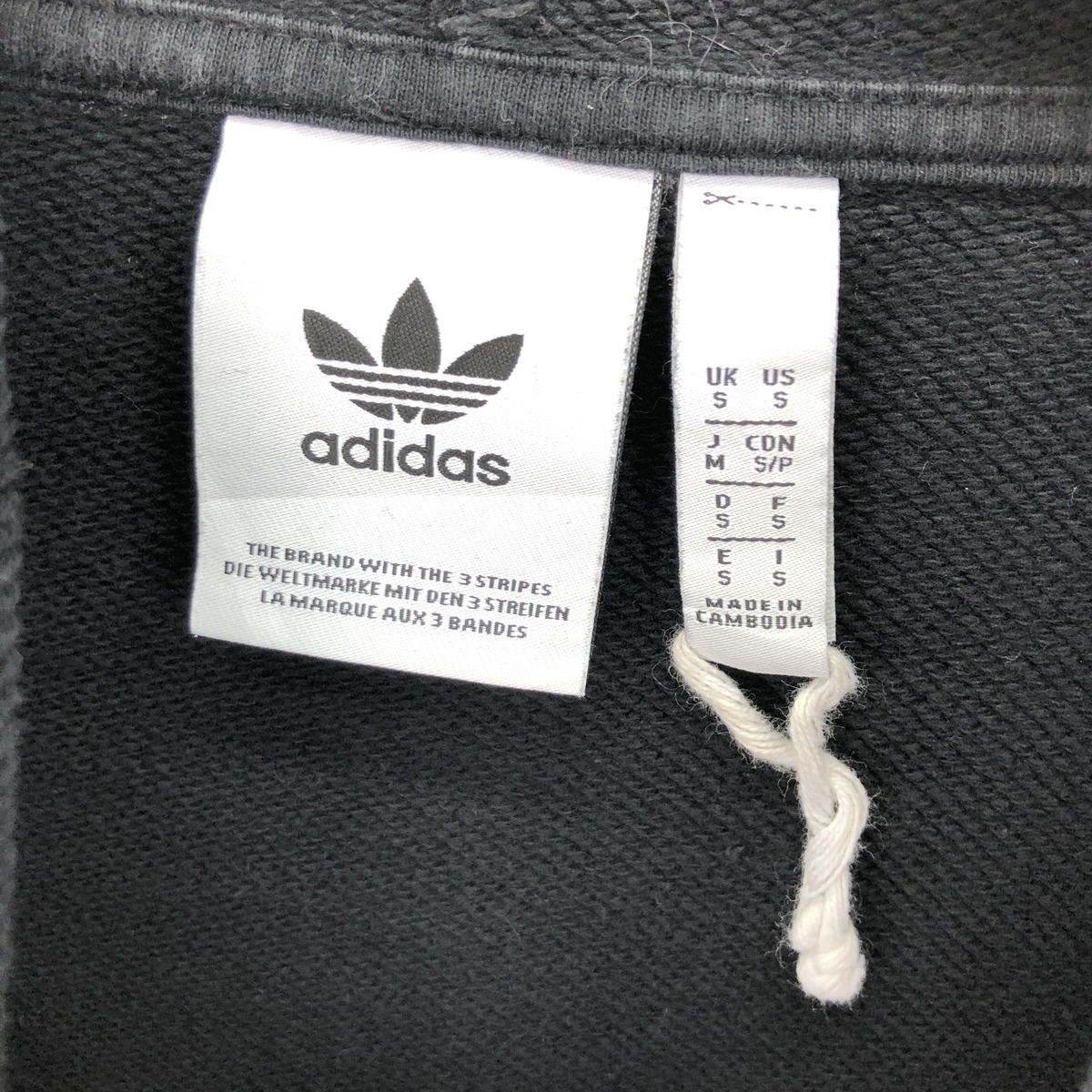 古着 アディダス adidas トレフォイルロゴ スウェットプルオーバーパーカー レディースS /eaa387643 【SS2403】_画像3