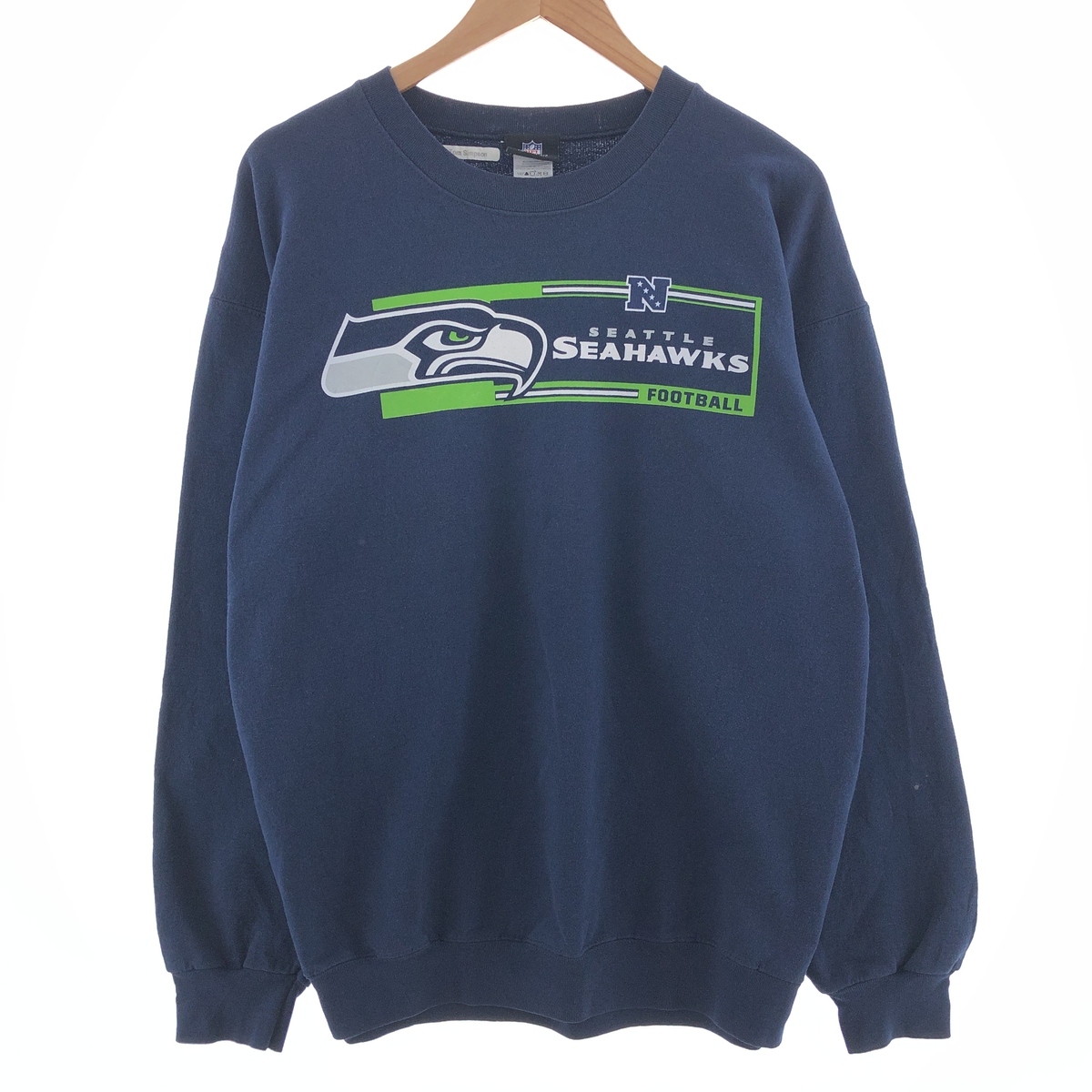 古着 NFL TEAM APPAREL NFL SEATTLE SEAHAWKS シアトルシーホークス プリントスウェットシャツ トレーナー メンズXL /taa001303 【SS2403】_画像1