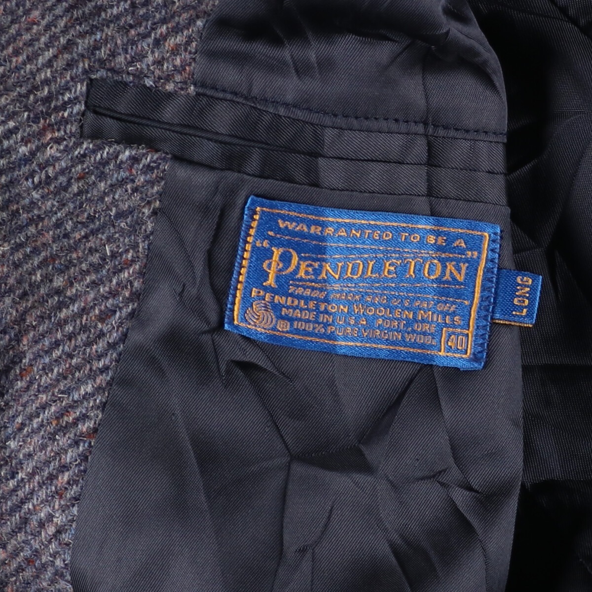 古着 80年代 ペンドルトン PENDLETON ウールテーラードジャケット USA製 メンズL /eaa378549 【SS2403】_画像3