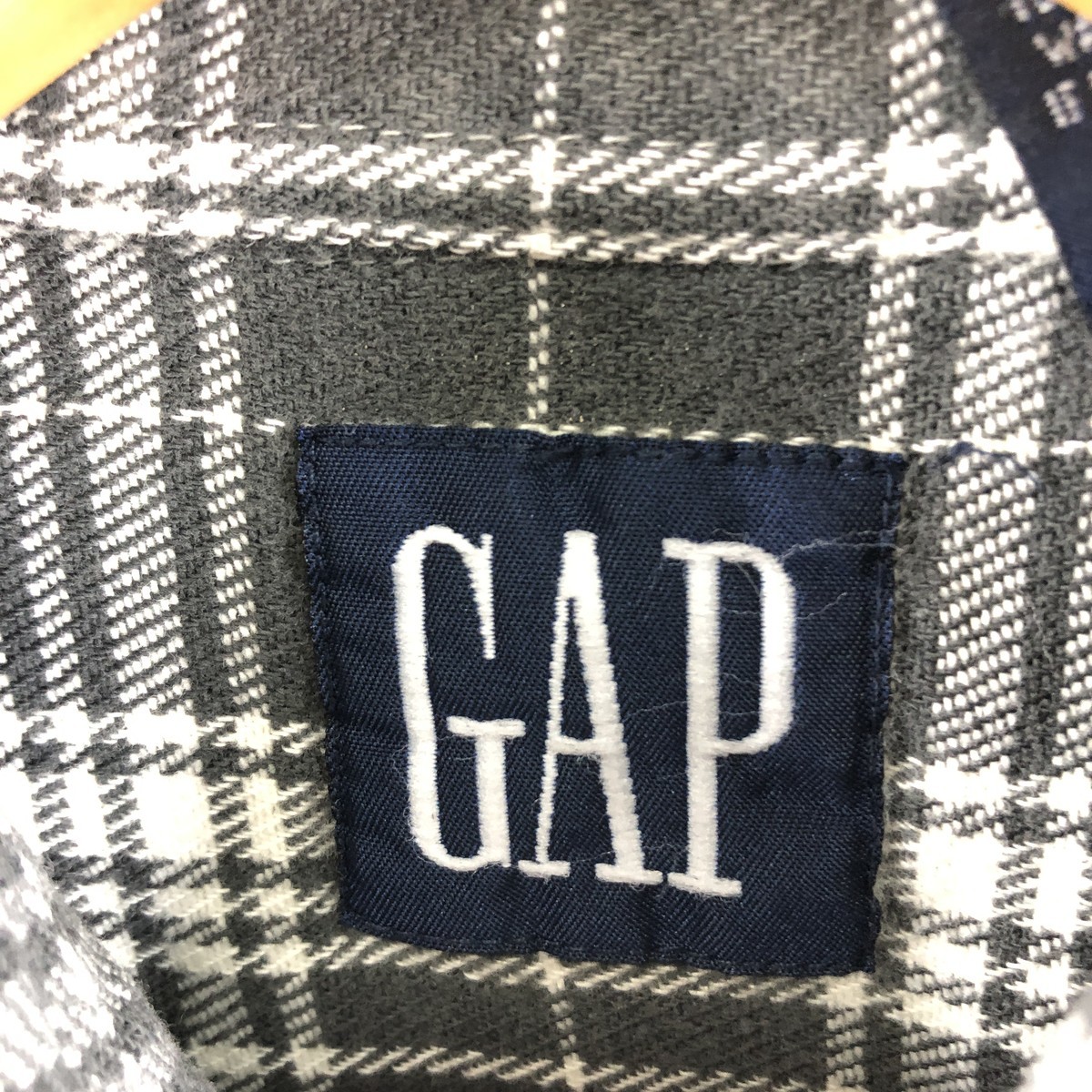 古着 ギャップ GAP チェック柄 長袖 ライトネルシャツ メンズXL /eaa356819 【SS2403】_画像3