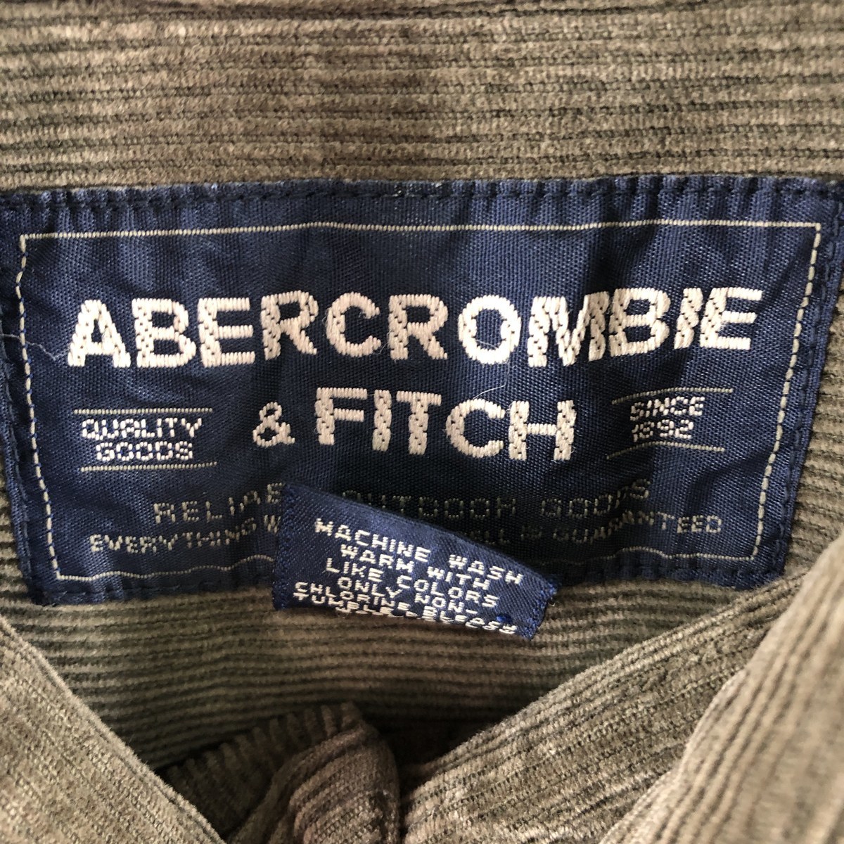 古着 ABERCROMBIE FITCH 長袖 ボタンダウン コーデュロイシャツ メンズXL /eaa359374 【SS2403】_画像3