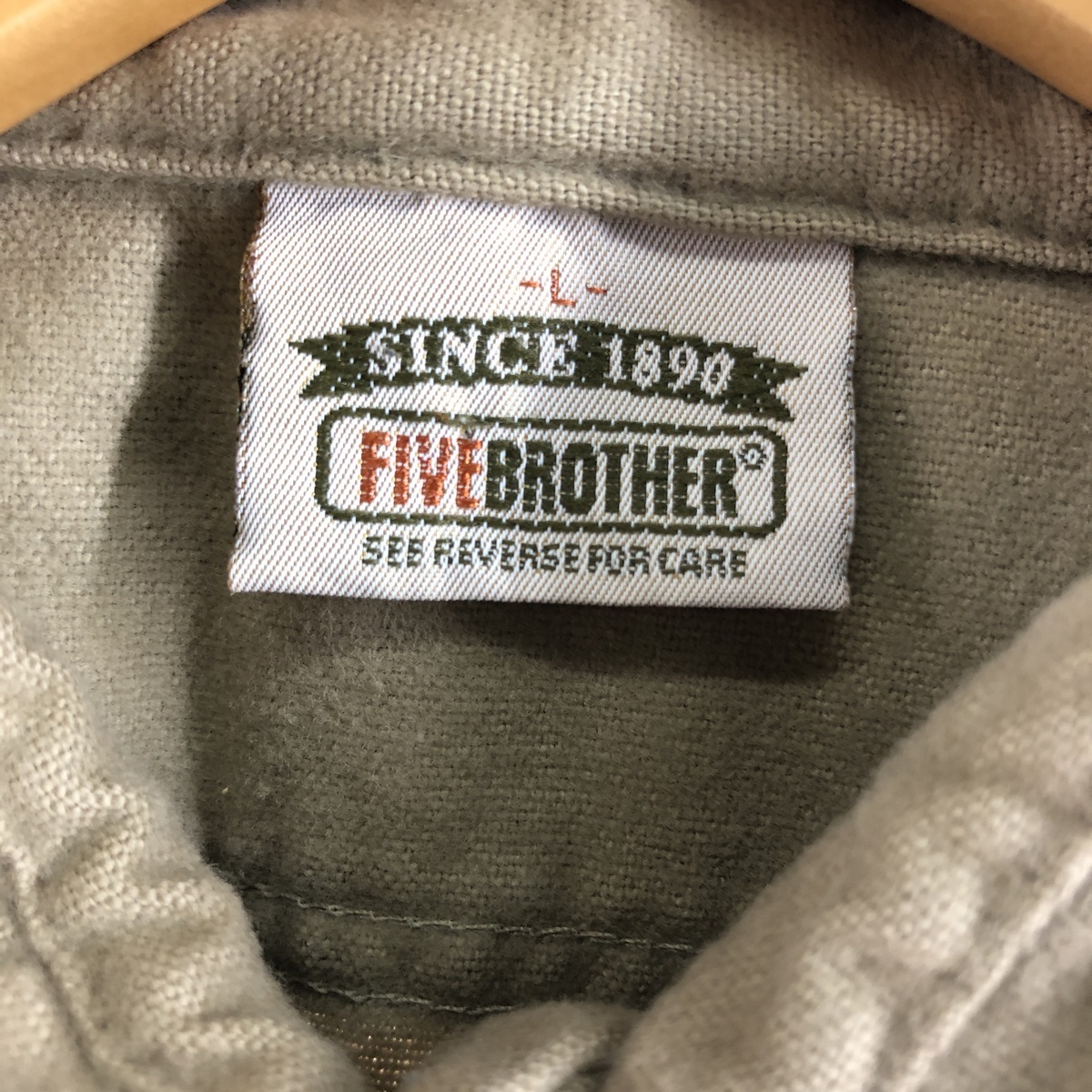 古着 ファイブブラザー Five Brother 長袖 シャモアクロスシャツ メンズL ヴィンテージ /eaa356844 【SS2403】_画像3