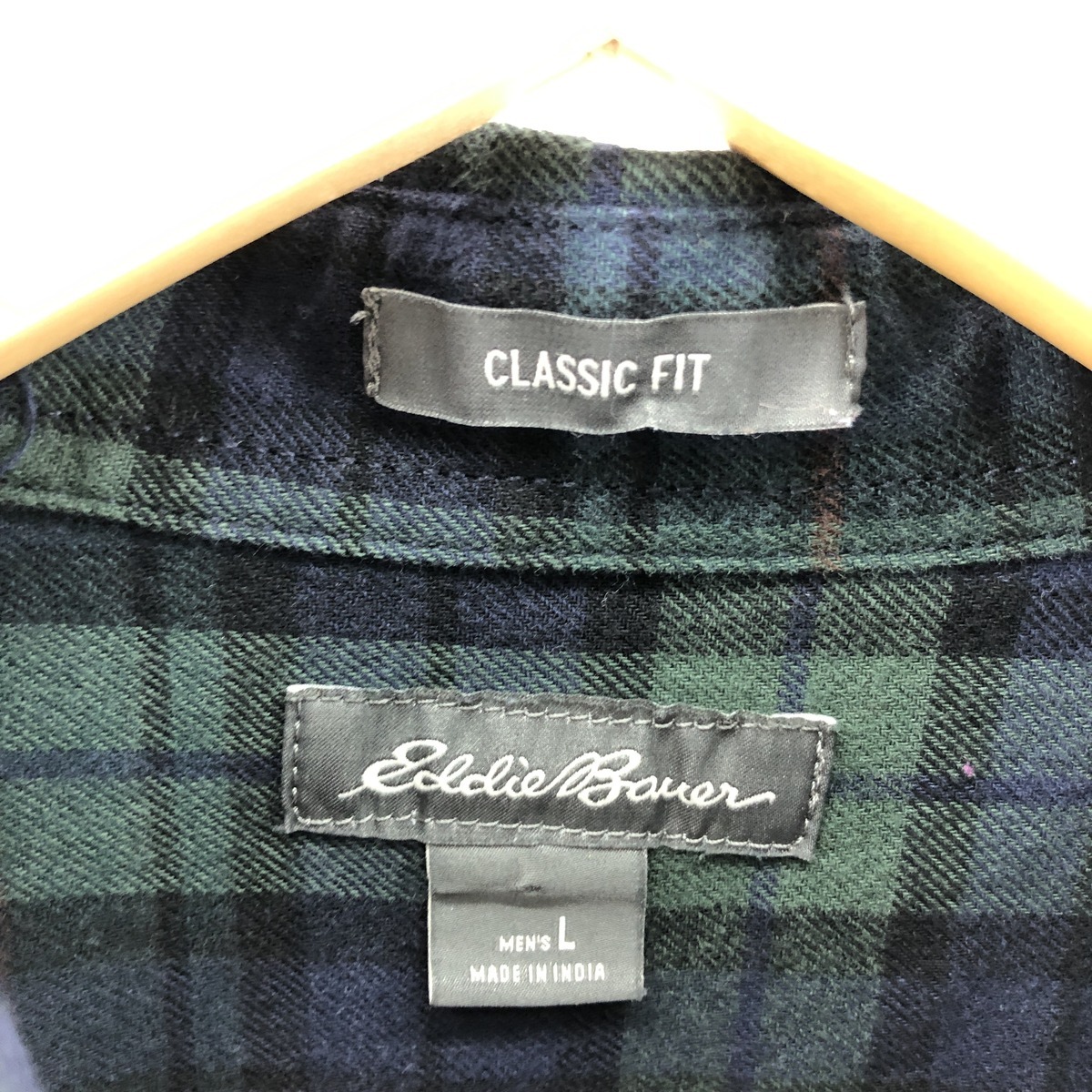 古着 エディーバウアー Eddie Bauer CLASSIC FIT 長袖 ボタンダウン ライトネルチェックシャツ メンズXL /eaa385009 【SS2403】_画像3