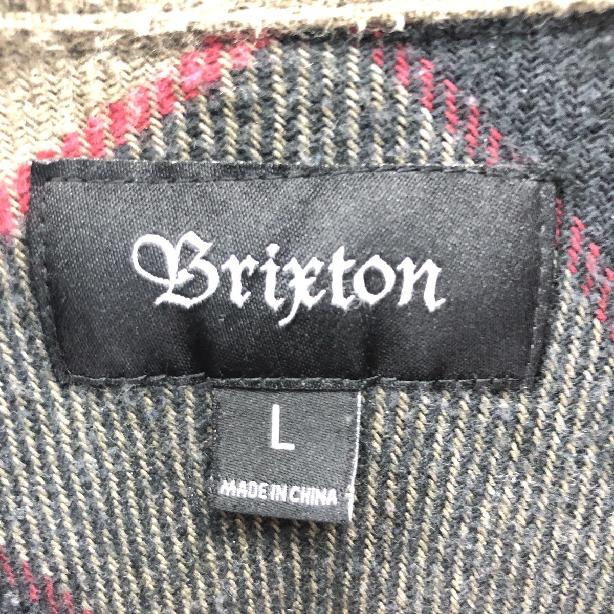 古着 BRIXTON 長袖 フランネルチェックシャツ メンズL /eaa385069 【SS2403】_画像3